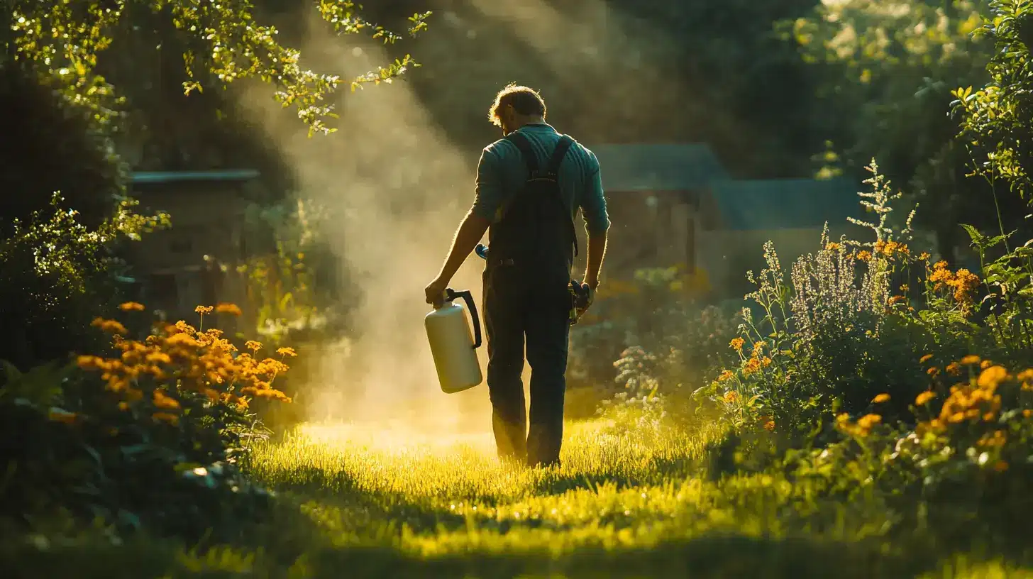 Herbe jaune lumineuse au lever du soleil