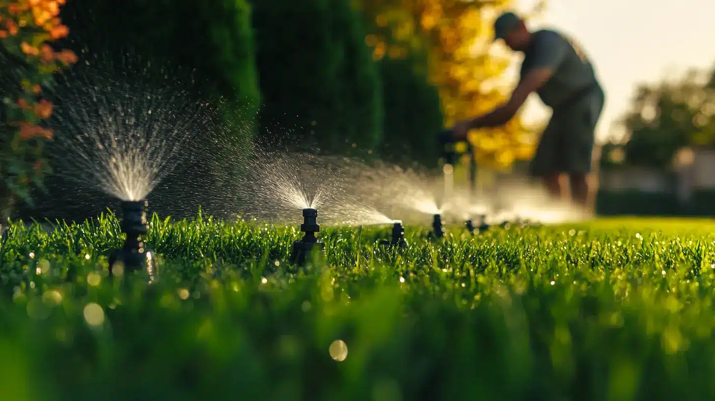 Installation efficace systèmes d'arrosage automatique jardin