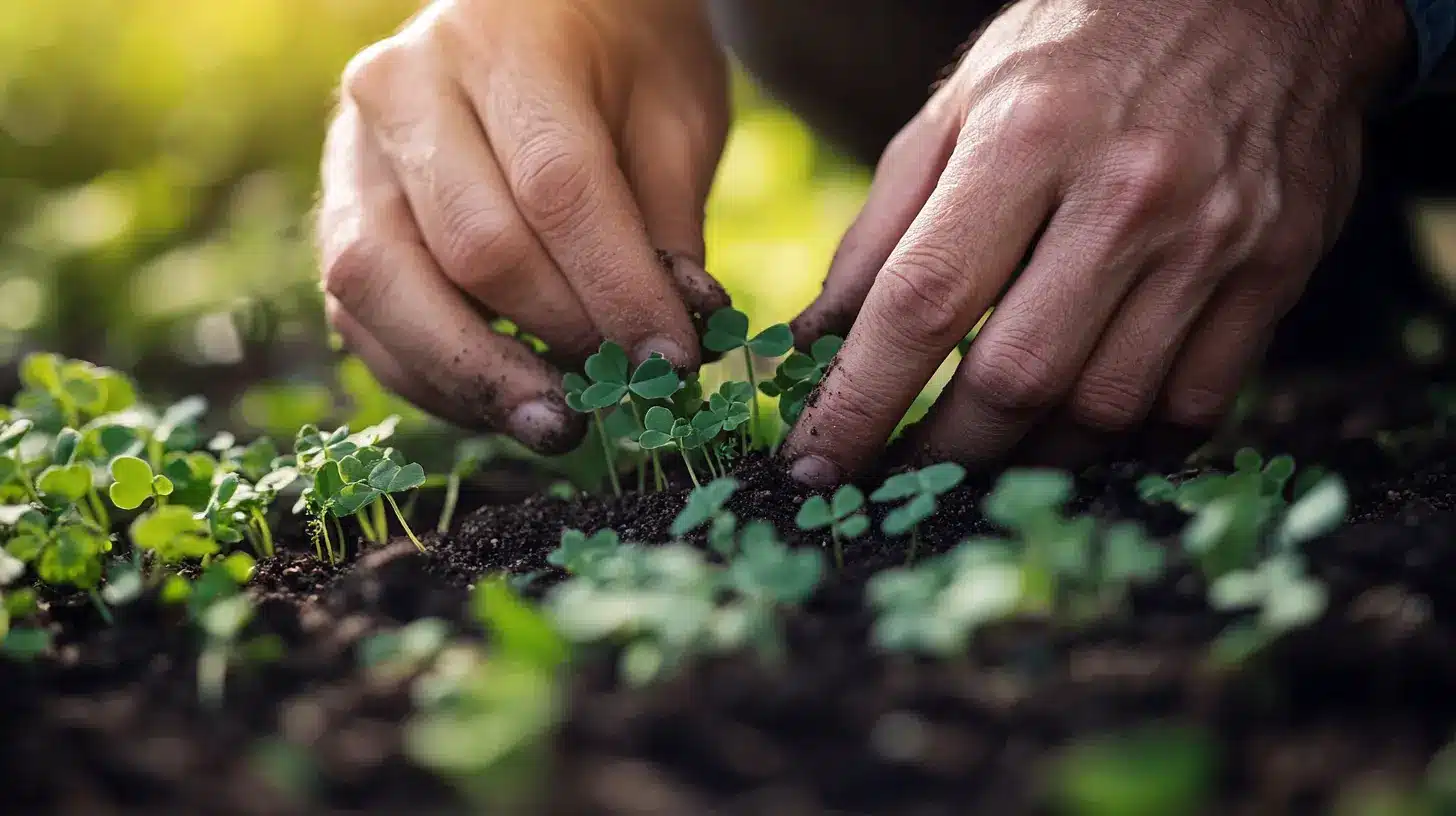 Micro trèfle pelouse verte durable écologique