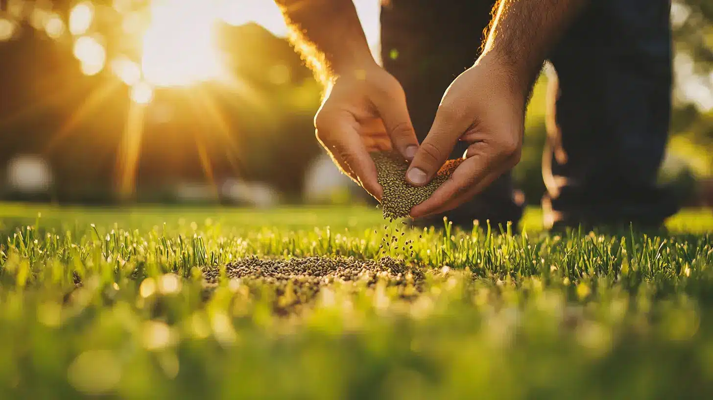 Solutions pour gazon clairsemé jardin vert