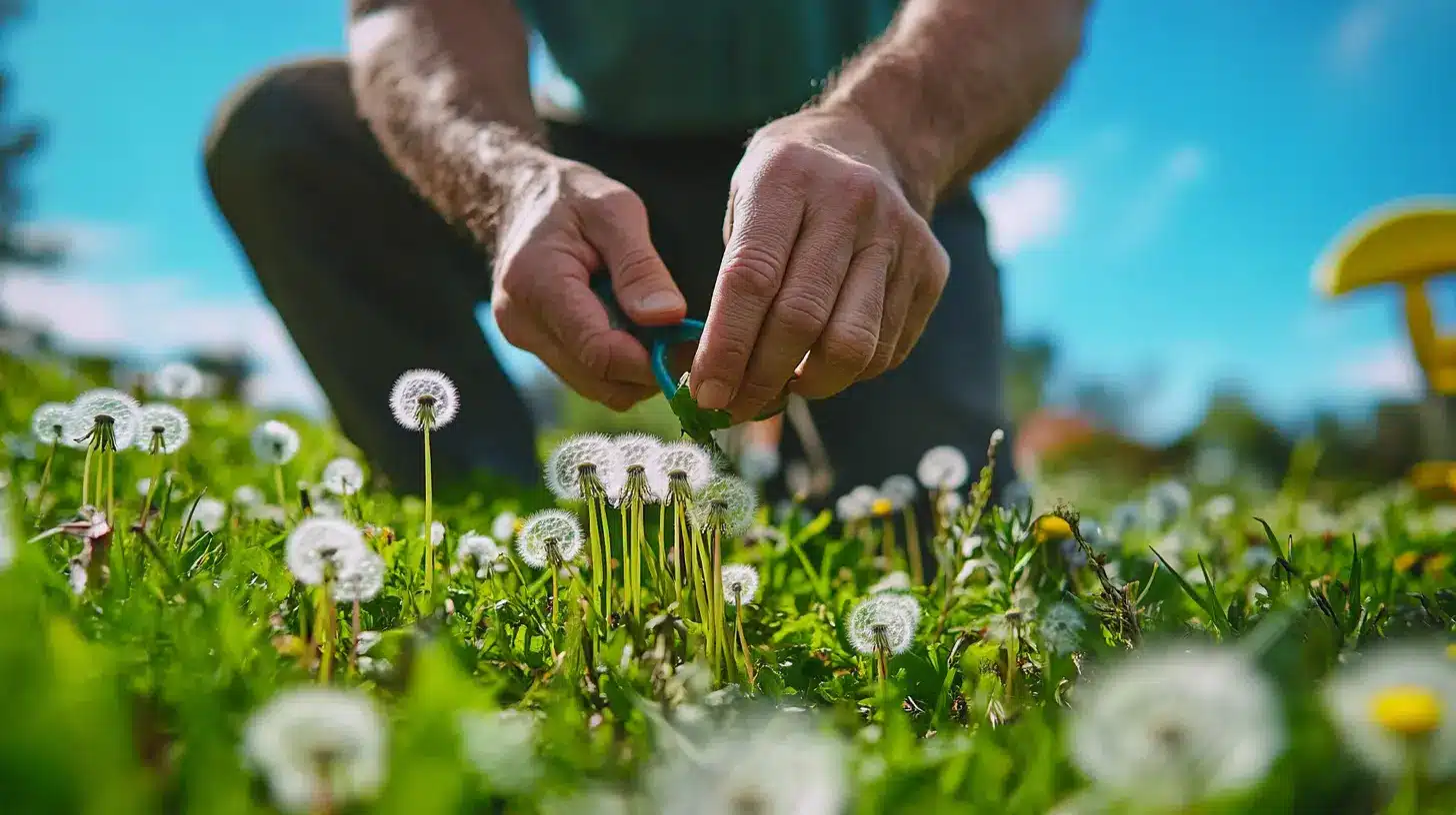 Élimination contrôle pissenlits pelouse méthode écologique